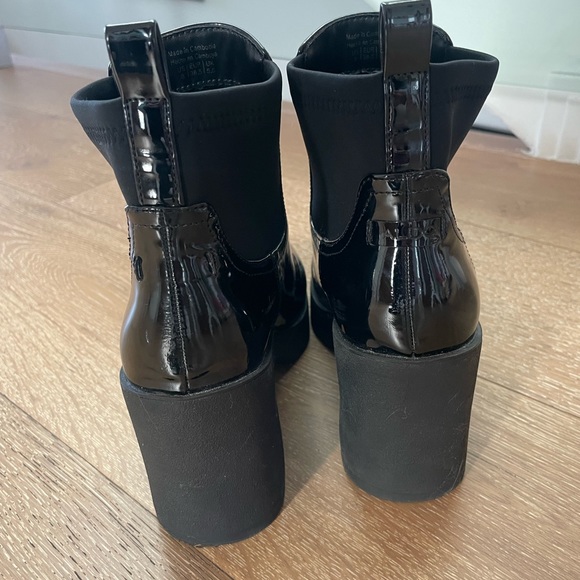 ALDO patent leather booties boots chunky heels size 8 - Picture 5 of 6